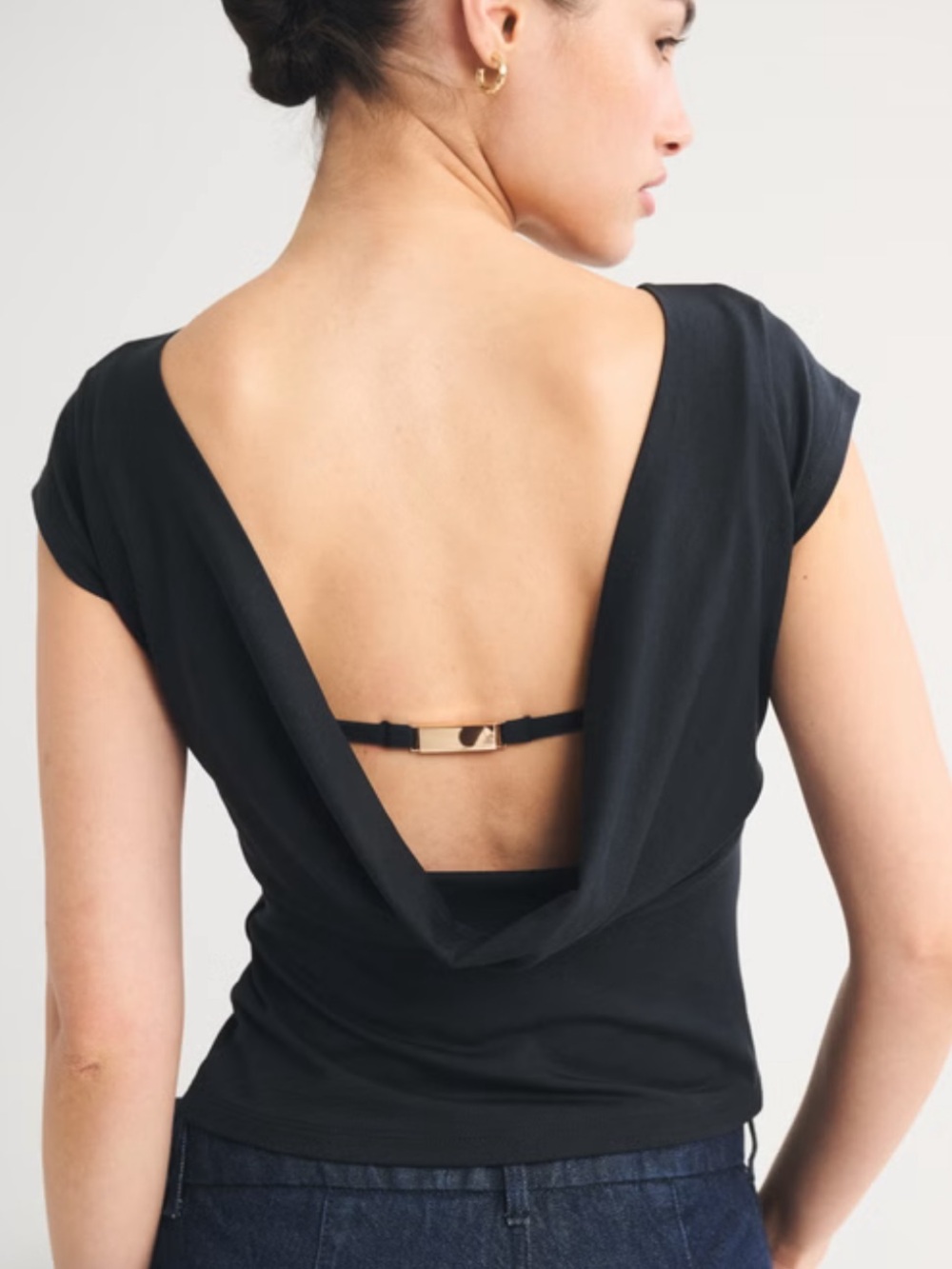 NWOT Abercrombie Cowl-Back Bra-Free top